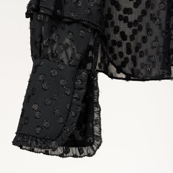 Isabel Marant AW/16 Alba Black Fil Coupé Polka Dot Blouse - Picture 8 of 11